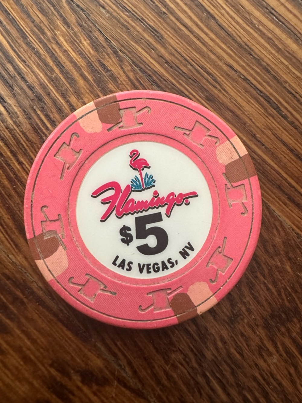 Vintage $5 Las Vegas Flamingo H&C House Casino Chip